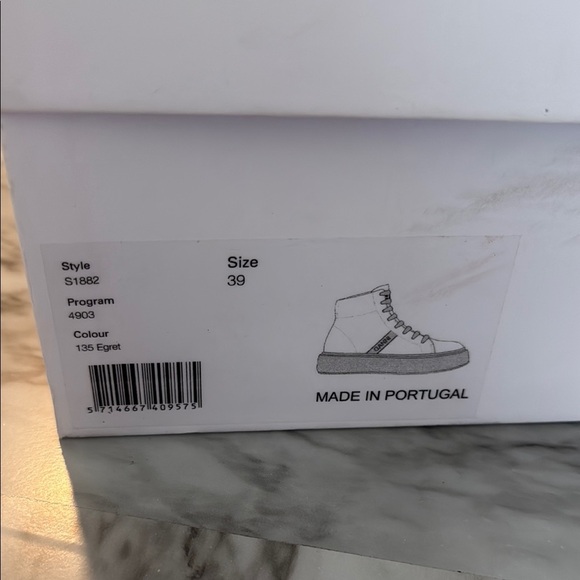Ganni White Sneakers High-Top Sold out in stores Women’s Sz 9 or 39 Authentic - Picture 8 of 17